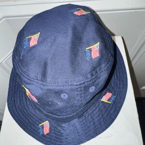 Ralph Lauren Kids Navy Hat with Flag Design sz 4-7 Toddler